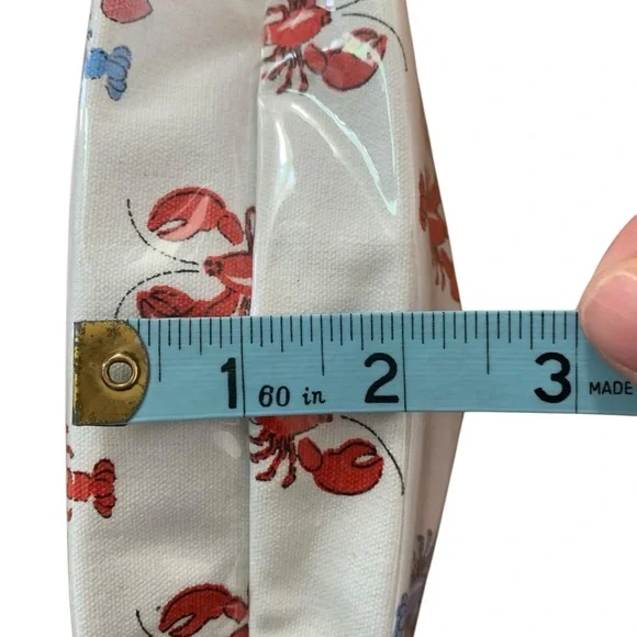 🦞 NWT small Roller Rabbit Lobster Print Cosmetic Pouch. RARE 🦞 - Picture 5 of 10